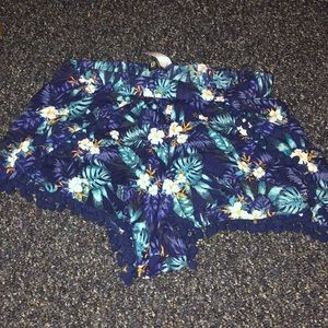 Blue H&M stretchy shorts